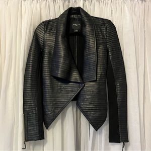 New Shayna Drape Leather Jacket
